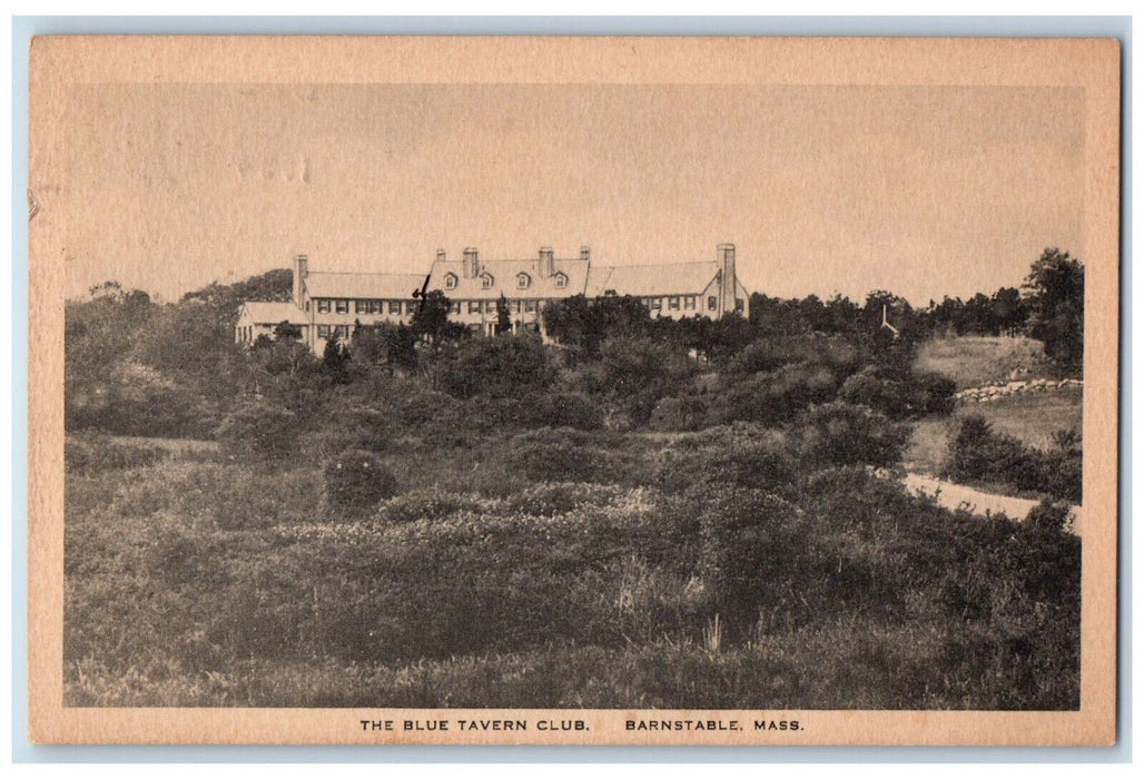1934 The Blue Tavern Club Barnstable Massachusetts MA Vintage Posted Postcard