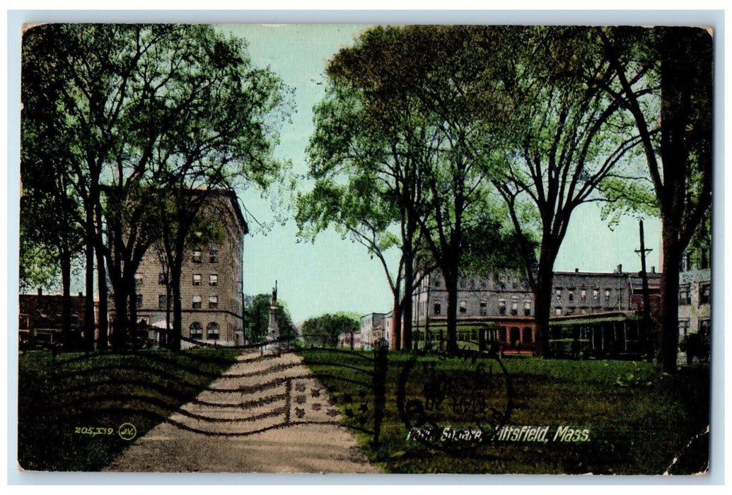 1911 Park Square Pittsfield Massachusetts MA Antique Posted Postcard
