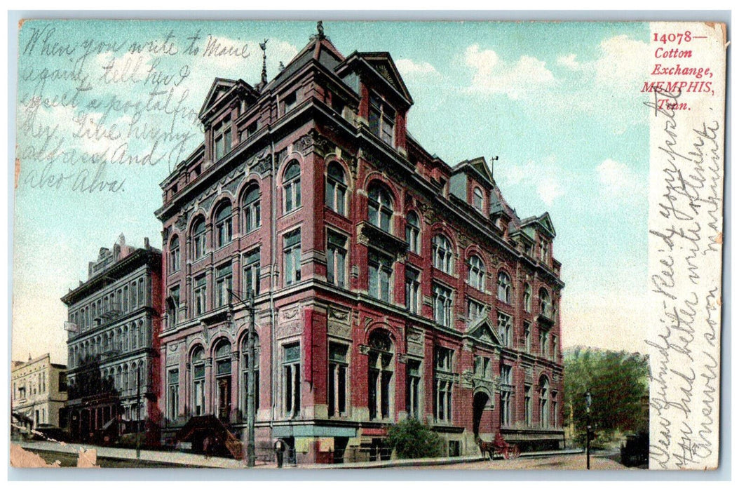 1907 Cotton Exchange Building Memphis Tennessee TN Posted Antique Postcard