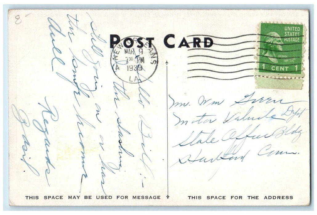1939 Southern Pacific Steamship Lines Morgan Line Dixie New York Vessel Postcard