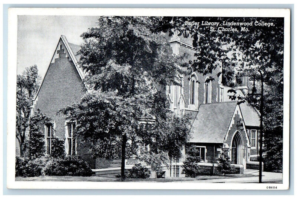 View Of Butler Library Lindenwood College ST. Charles Missouri MO Postcard