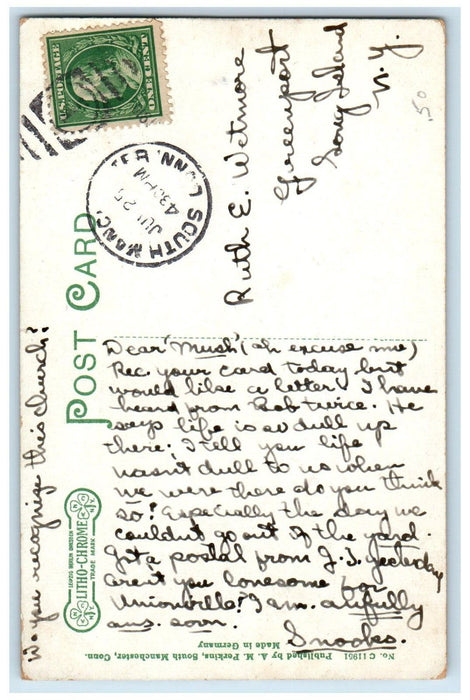 c1910 St. Mary's Episcopal Church South Manchester Connecticut CT Postcard