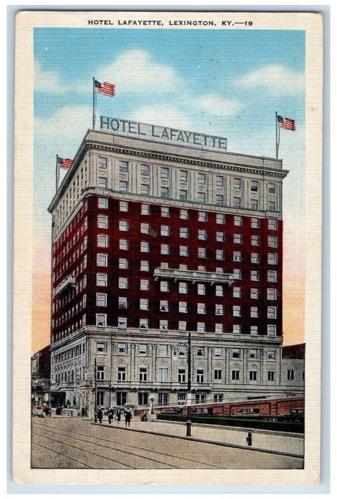 1951 Hotel Lafayette Building Exterior Street Lexington Kentucky Posted Postcard