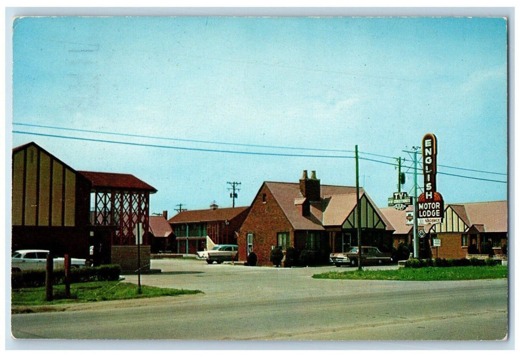 1959 English Village Motor Lodge Exterior East Kellogg Wichita Kansas Postcard
