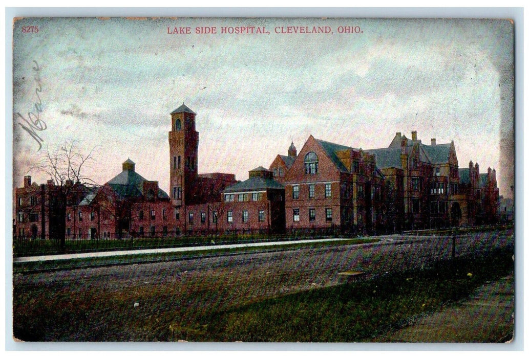 1907 Lake Side Hospital Cleveland Ohio OH Sharon PA Posted Antique Postcard