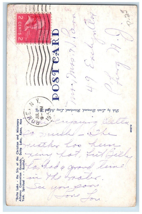 1955 Site of Christian Missionary Alliance Convention Grounds NY Postcard