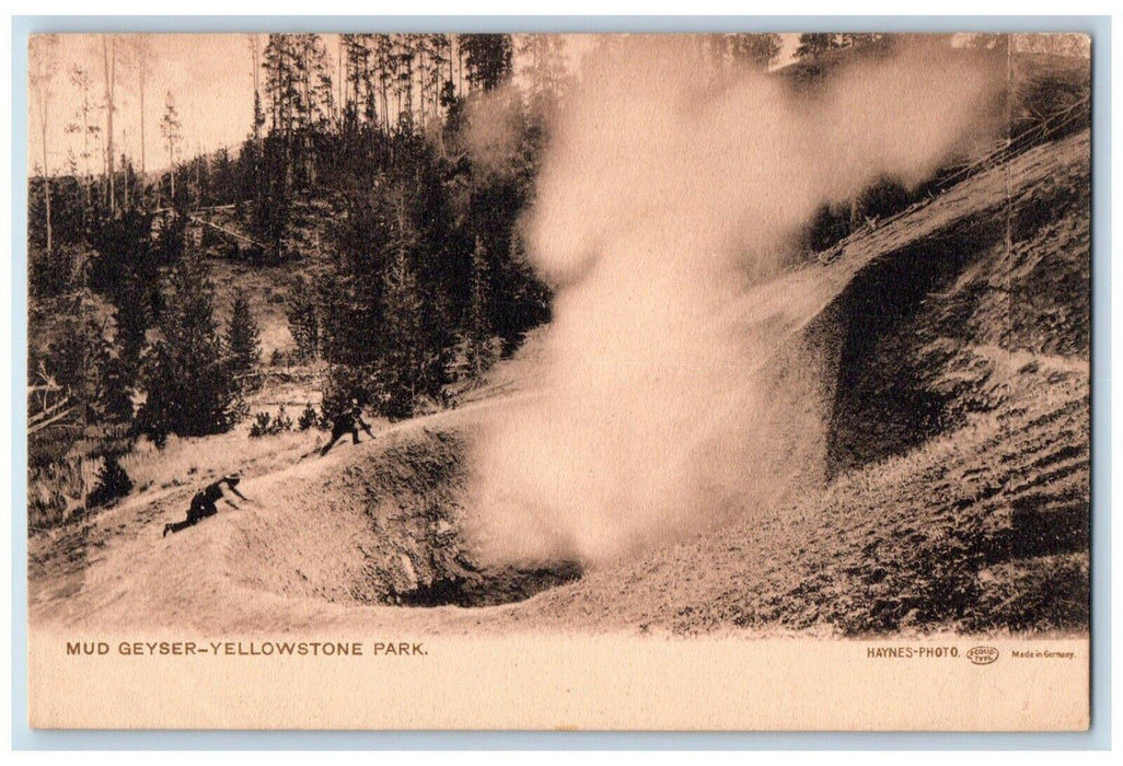 c1905 Mud Geyser Yellowstone Park Wyoming WY Haynes Photo Antique Postcard
