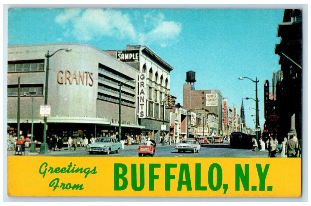 c1960's Grants Nemmer Furniture Greetings from Buffalo New York NY Postcard