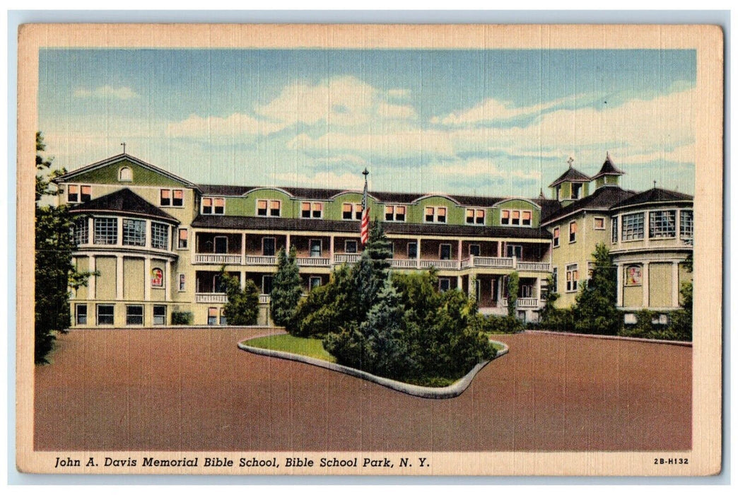 c1950's John A Davis Memorial Bible School Bible School Park NY Postcard