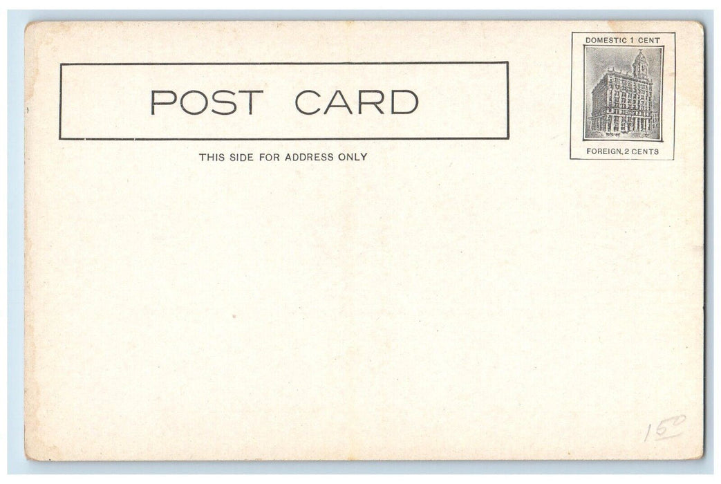 c1905 Horse Trolley Ferry House Foot of Fulton Street Brooklyn NY Postcard