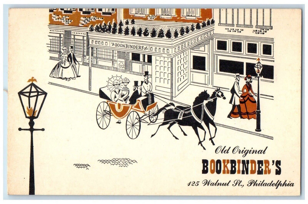 c1950's Old Original Bookbinder's Restaurant Philadelphia PA Postcard