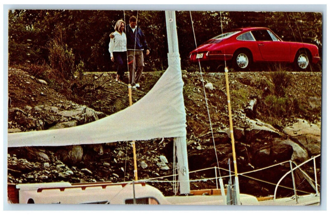 1968 On City Streets, Country Roads Porsche Car Competition Imports NY Postcard