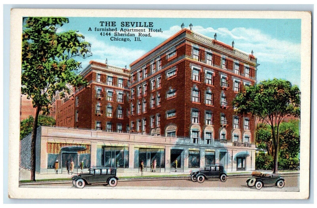 c1920's The Seville Fireproof and Soundproof Chicago Illinois IL Postcard