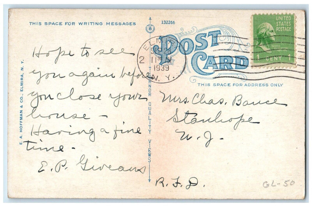 1939 Alumnae Hall Elmira College Elmira New York NY Posted Postcard