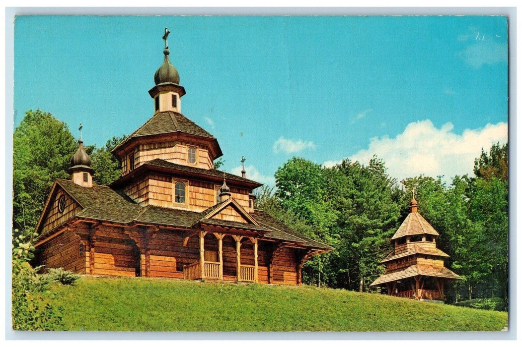 c1960's St. John The Baptist Ukrainian Catholic Church Hunter NY Postcard