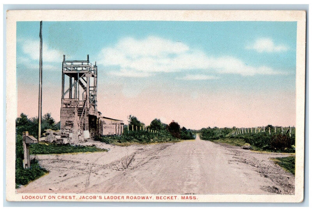 c1910 Lookout Crest Jacob Ladder Roadway Becket Massachusetts Vintage Postcard
