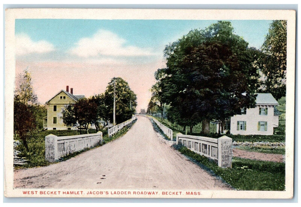 c1910 West Becket Hamlet Jacobs Ladder Roadway Becket Massachusetts MA Postcard