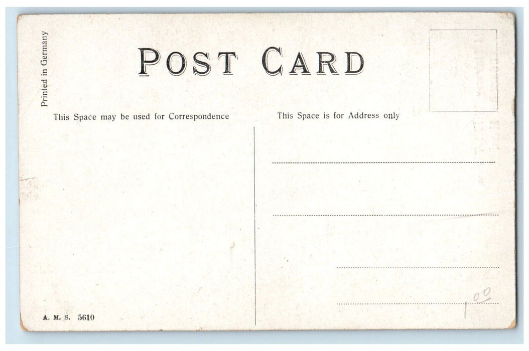 c1910 Old Stairway Wright Tavern Drank His Toddy Concord Massachusetts Postcard