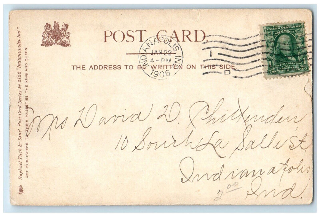 1906 Shelter House At Riverside Park Carriage Indianapolis IN Tuck's Postcard