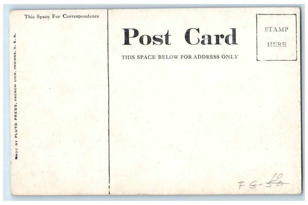 c1910's Walk To Bowless Spring Dirt Road French Lick Indiana IN Antique Postcard