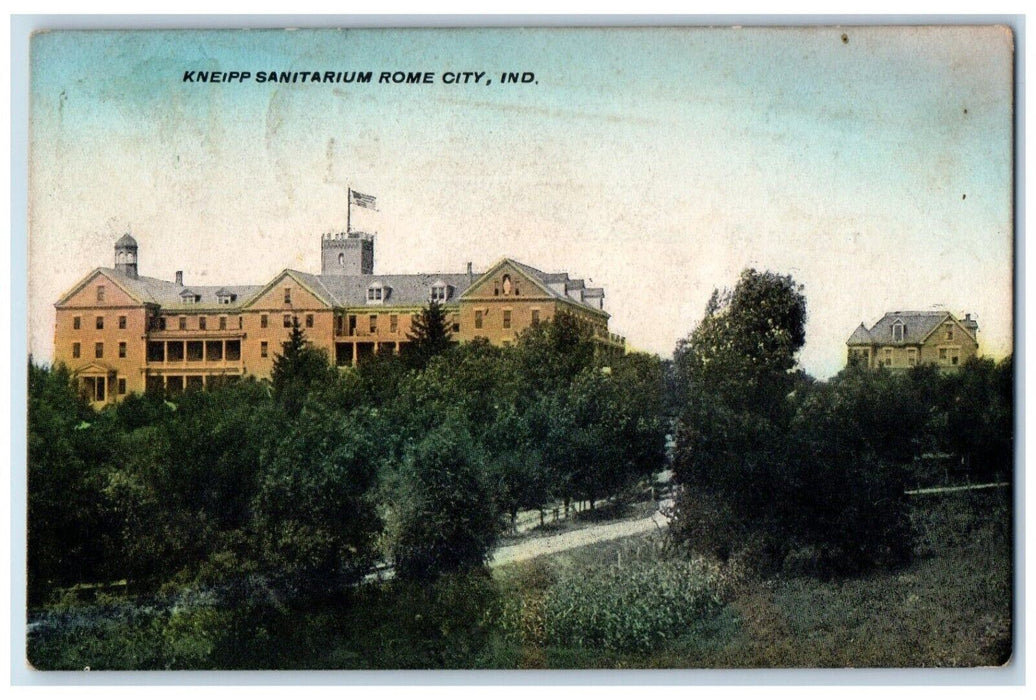1912 View Of Kneipp Sanitarium Rome City Indiana IN Antique Posted Postcard