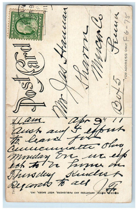 1911 Rotunda Atrium New West Baden Springs Hotel Indiana IN Antique Postcard