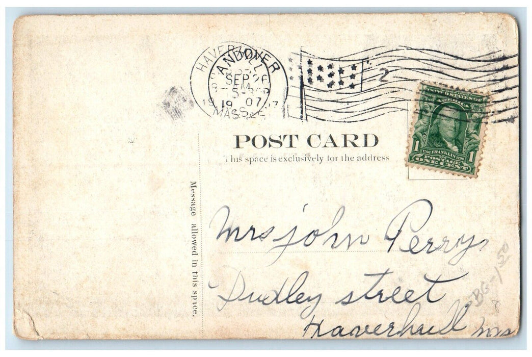 1907 Phillips Academy Main Building Andover Massachusetts MA Multiview Postcard