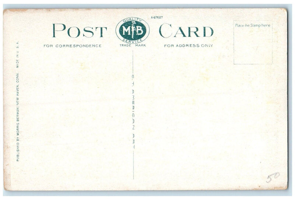 c1930 Lake Nipmuc Along North Shore Horse Carriage Mendon Massachusetts Postcard