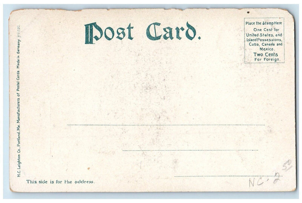 c1905 Columbia Club Exterior Horse Carriage Indianapolis Indiana IN Postcard