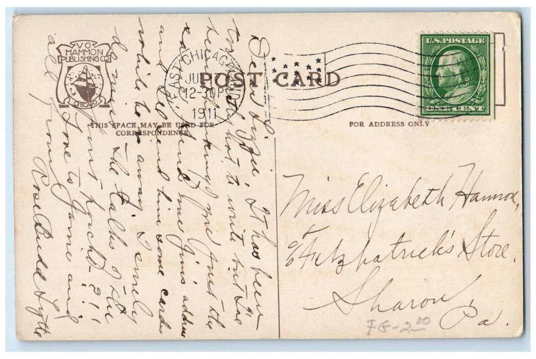 1911 Children's Day At Bathing Beach Lincoln Park Chicago Illinois IL Postcard