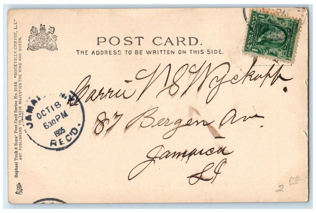 1905 South Side High School Rockville Centre Long Island NY Tuck Art Postcard