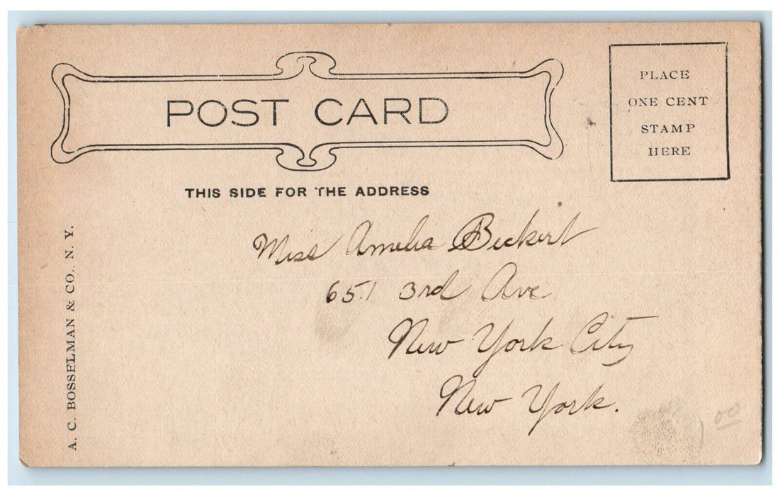 c1905 City Hall Public Library Exterior Road New Bedford Massachusetts Postcard