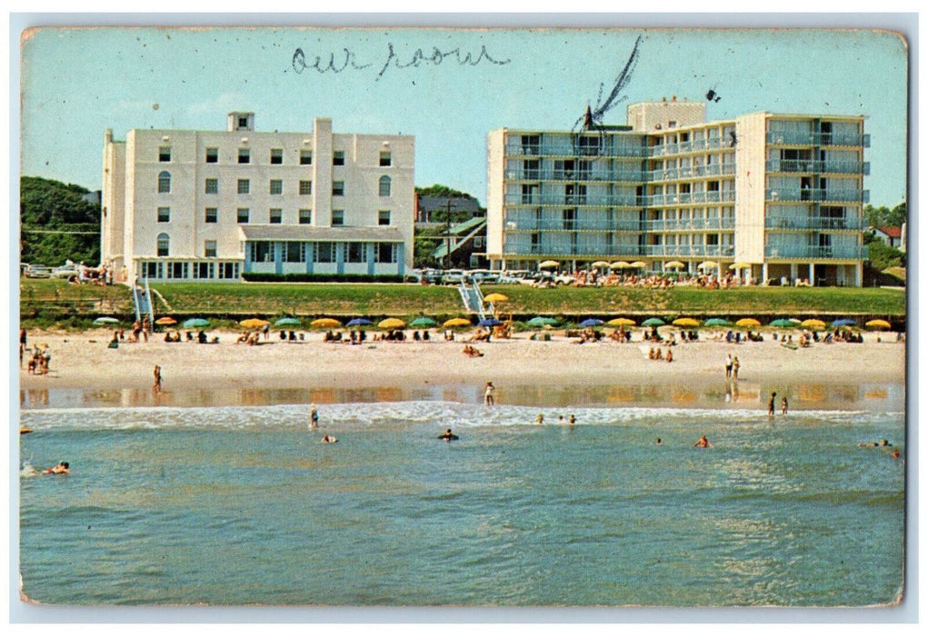 1965 New Americana Motor Lodge Virginia Beach VA Oak Hall VA Postcard