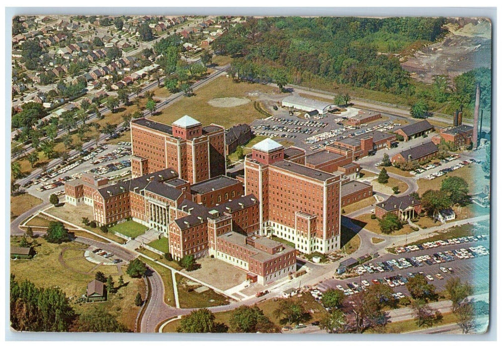 c1960 Veterans Administration Hospital Southfield Outer Drive Dearborn Postcard