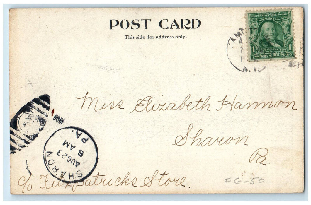 c1905 Boatlanding at Jamestown New York NY Sharon PA Antique Postcard