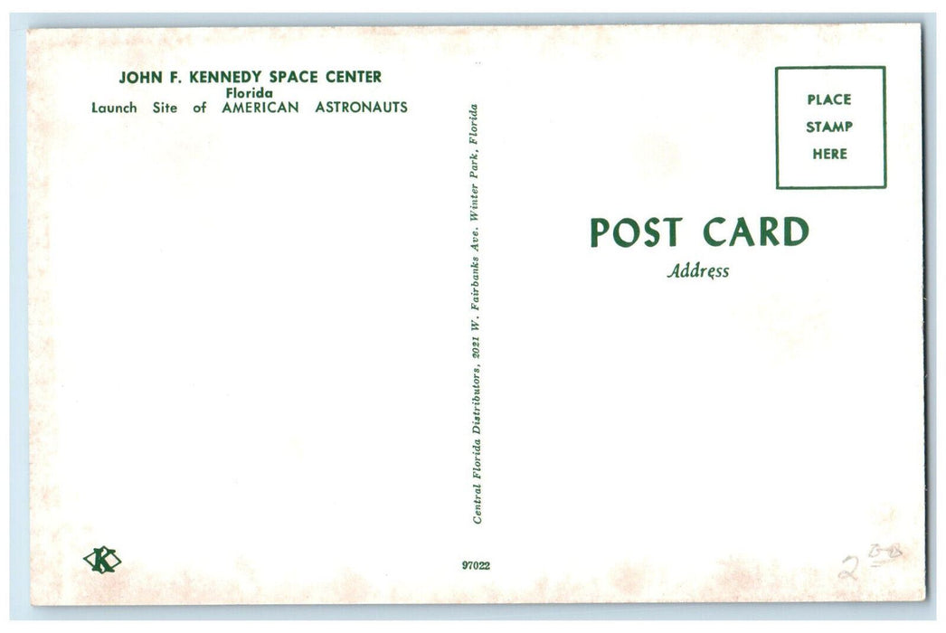 c1960's Rocket Launch John F Kennedy Space Center Florida FL Postcard