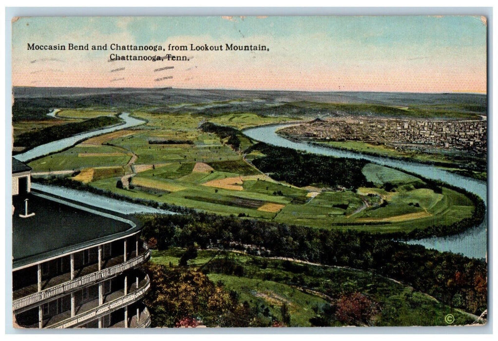1913 Moccasin Bend Chattanooga Lookout Mountain Chattanooga Tennessee Postcard