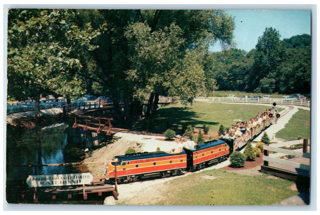 c1950's Gingerbread Castle Limited Railroad Train Hamburg New Jersey NJ Postcard