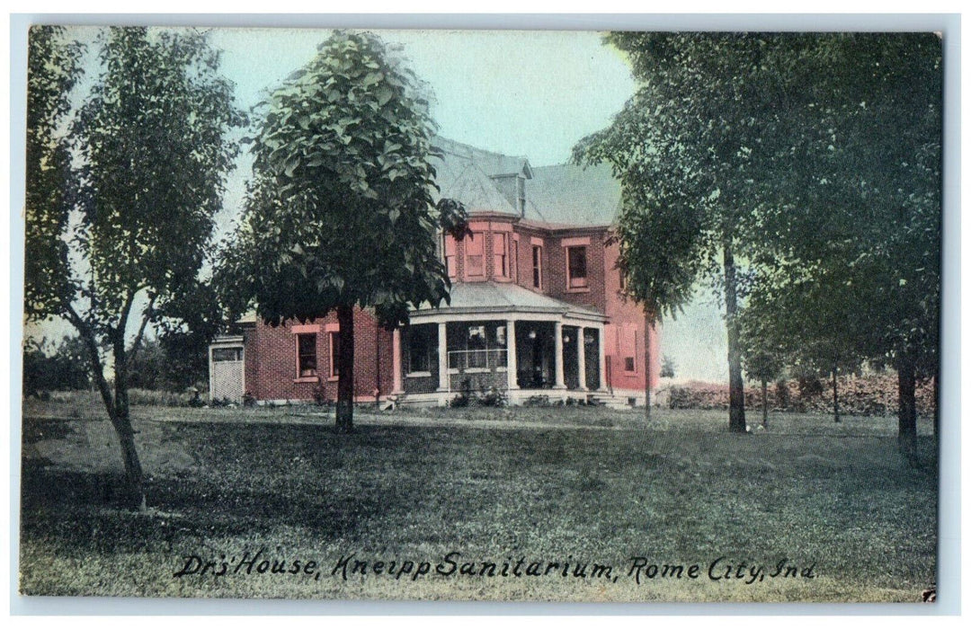 c1910 Dr's House Kneipp Sanitarium Rome City Indiana IN Unposted Postcard