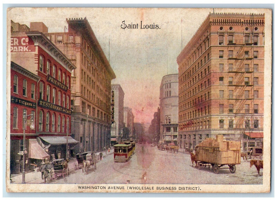 c1905 Washington Avenue (Wholesale Business District) Saint Louis MO Postcard