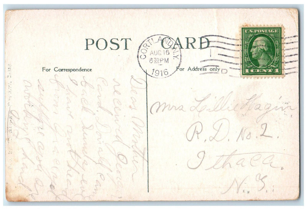 1916 Football Game Harvard Stadium Cambridge Massachusetts MA Posted Postcard