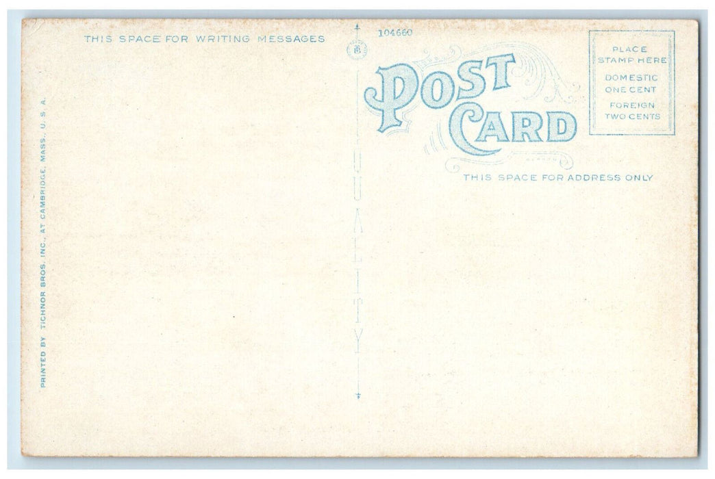 c1930's Ve Ri Tas Gate Harvard College Cambridge Massachusetts MA Postcard