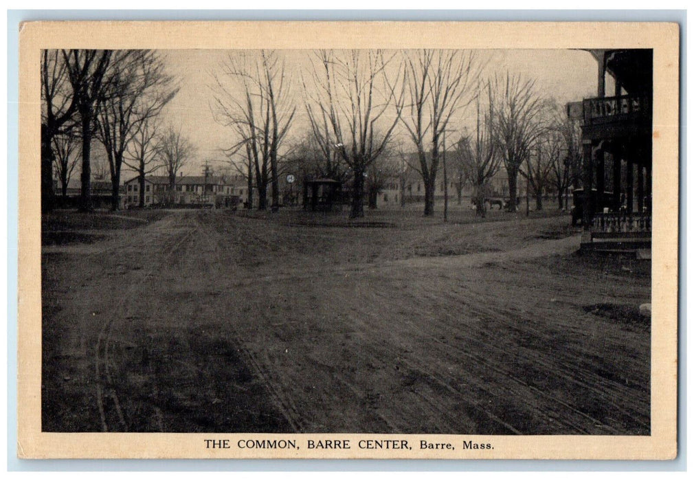c1940's The Common Barre Center Barre Massachusetts MA Vintage Postcard