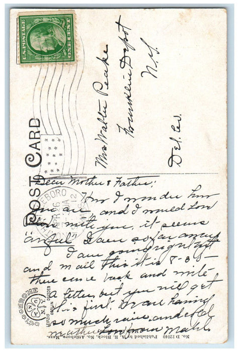 1912 JF Sturdy Sons Factory Attleboro Falls Massachusetts MA Postcard