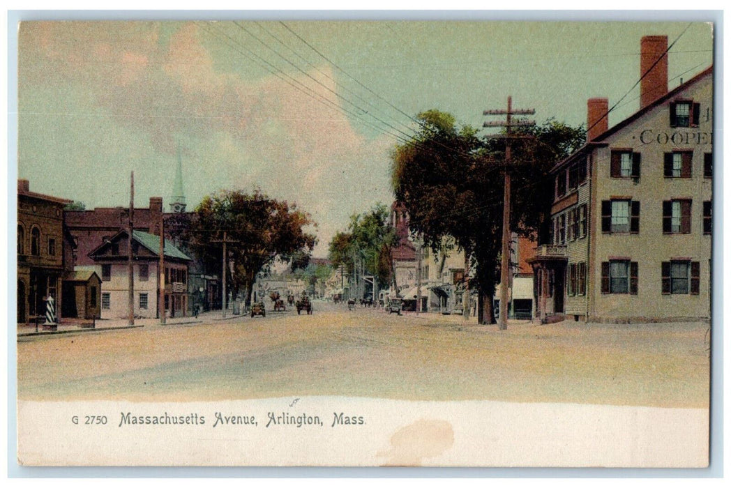 c1905 Massachusetts Avenue Arlington Massachusetts MA Antique Postcard