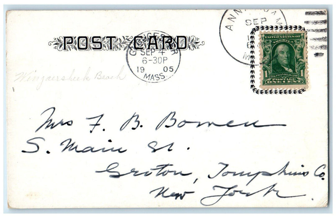 1905 Midsummer Morning Annisquam River Massachusetts MA Groton NY Postcard