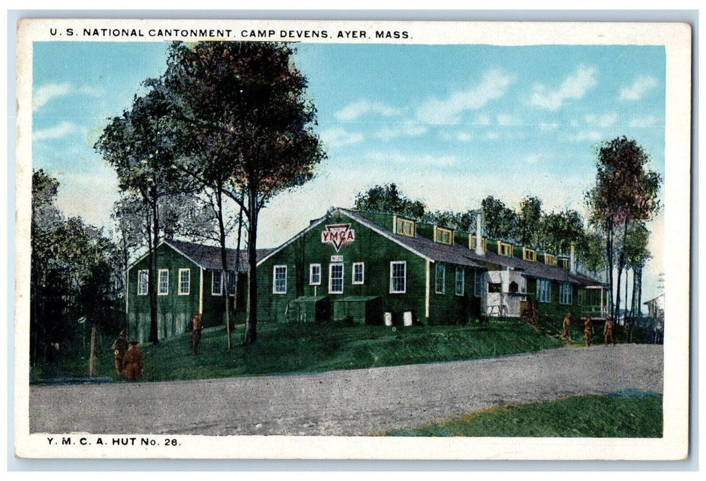 c1920's US National Cantonment Camp Devens Ayer Massachusetts MA Postcard
