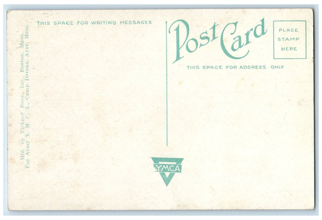 c1920's US National Cantonment Camp Devens Ayer Massachusetts MA Postcard