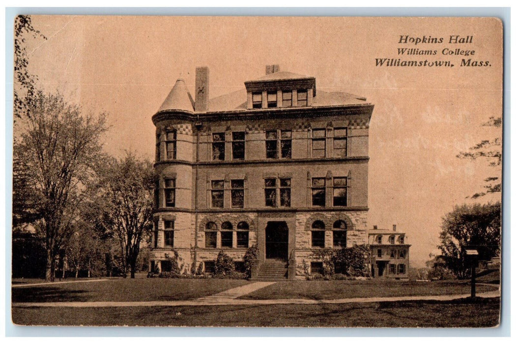 c1910 Hopkins Hall Williams College Williamstown Massachusetts MA Postcard