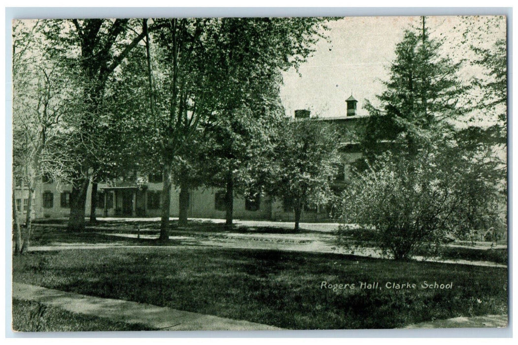 c1910 Rogers Hall Clarke School Deaf Dumb Institution Northampton MA Postcard